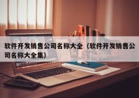 软件开发销售公司名称大全（软件开发销售公司名称大全集）