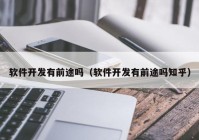 软件开发有前途吗（软件开发有前途吗知乎）