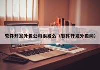 软件开发外包公司很累么（软件开发外包网）