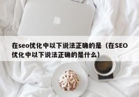 在seo优化中以下说法正确的是（在SEO优化中以下说法正确的是什么）