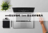 seo优化好做吗（seo 优化技术难度大吗）