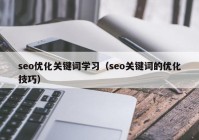 seo优化关键词学习（seo关键词的优化技巧）