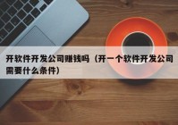 开软件开发公司赚钱吗（开一个软件开发公司需要什么条件）