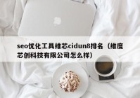 seo优化工具维芯cidun8排名（维度芯创科技有限公司怎么样）