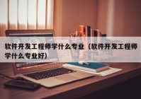 软件开发工程师学什么专业（软件开发工程师学什么专业好）