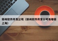 郑州软件开发公司（郑州软件开发公司有哪些上海）