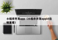 小程序开发app（小程序开发appid在哪里看）