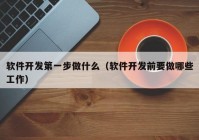 软件开发第一步做什么（软件开发前要做哪些工作）