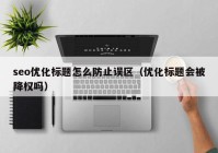 seo优化标题怎么防止误区（优化标题会被降权吗）