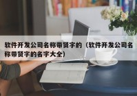 软件开发公司名称带贤字的（软件开发公司名称带贤字的名字大全）